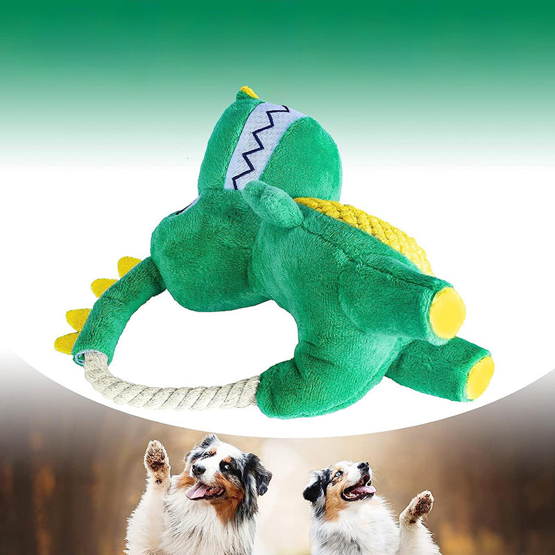 Dog toy on the top and two dogs waiting for the toy