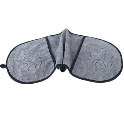 Gray mask with paw prints on a white background