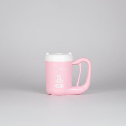 Pink mug with handle 