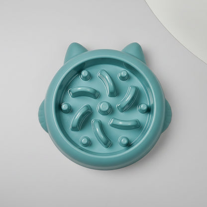 Green color slow feeder bowl for dog